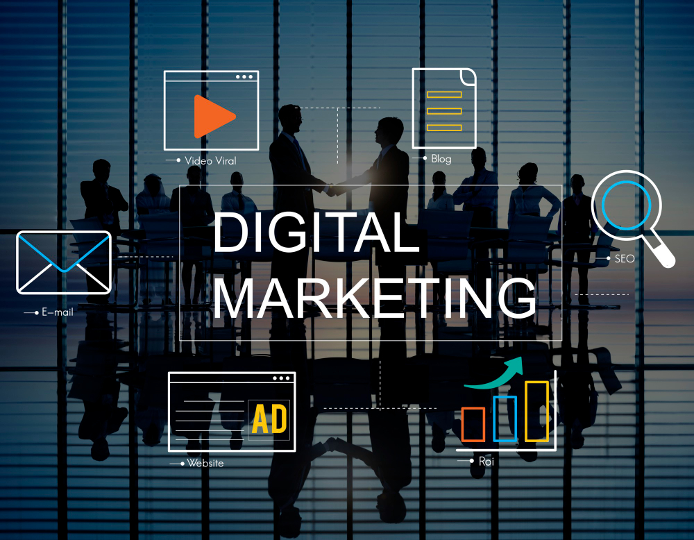 Alt: Digital marketing concept illustration